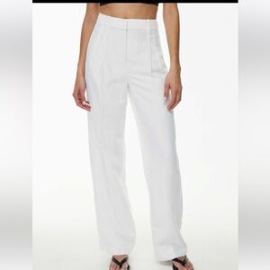 Aritzia “The Effortless Pant” Linen White size 8